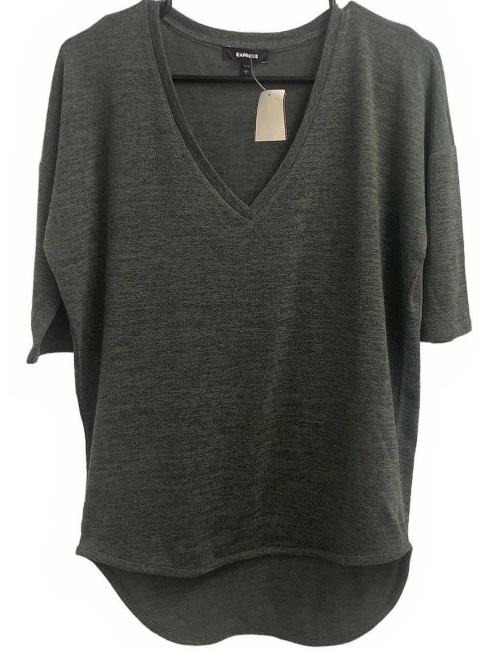 Express V Neck hi-low top Size S